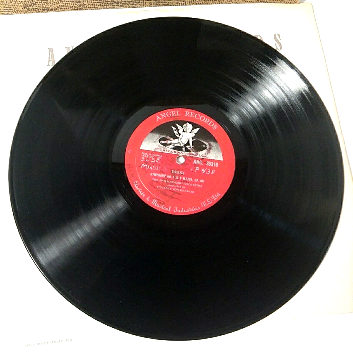 Sibelius Symphony 6 & 7 Karajan Philharmonia Orchestra Vinyl LP