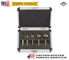 5PCS Countersink Drill Bit Set for Steel Metal Wood Plastic Aluminum Tool