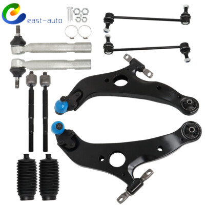 10-Piece Front Suspension Kit For 2004-2010 Toyota Sienna – Tie Rods, Control Arms, Ball Joints & More