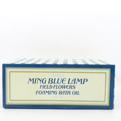Avon, Ming Blue Lamp, Field Flowers, Foaming Bath Oil, 5 fl oz, Empty Bottle