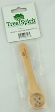 TreeSpirit Olive Spoon w/Holes North American Hardwood 6" Mini Wooden Spoon