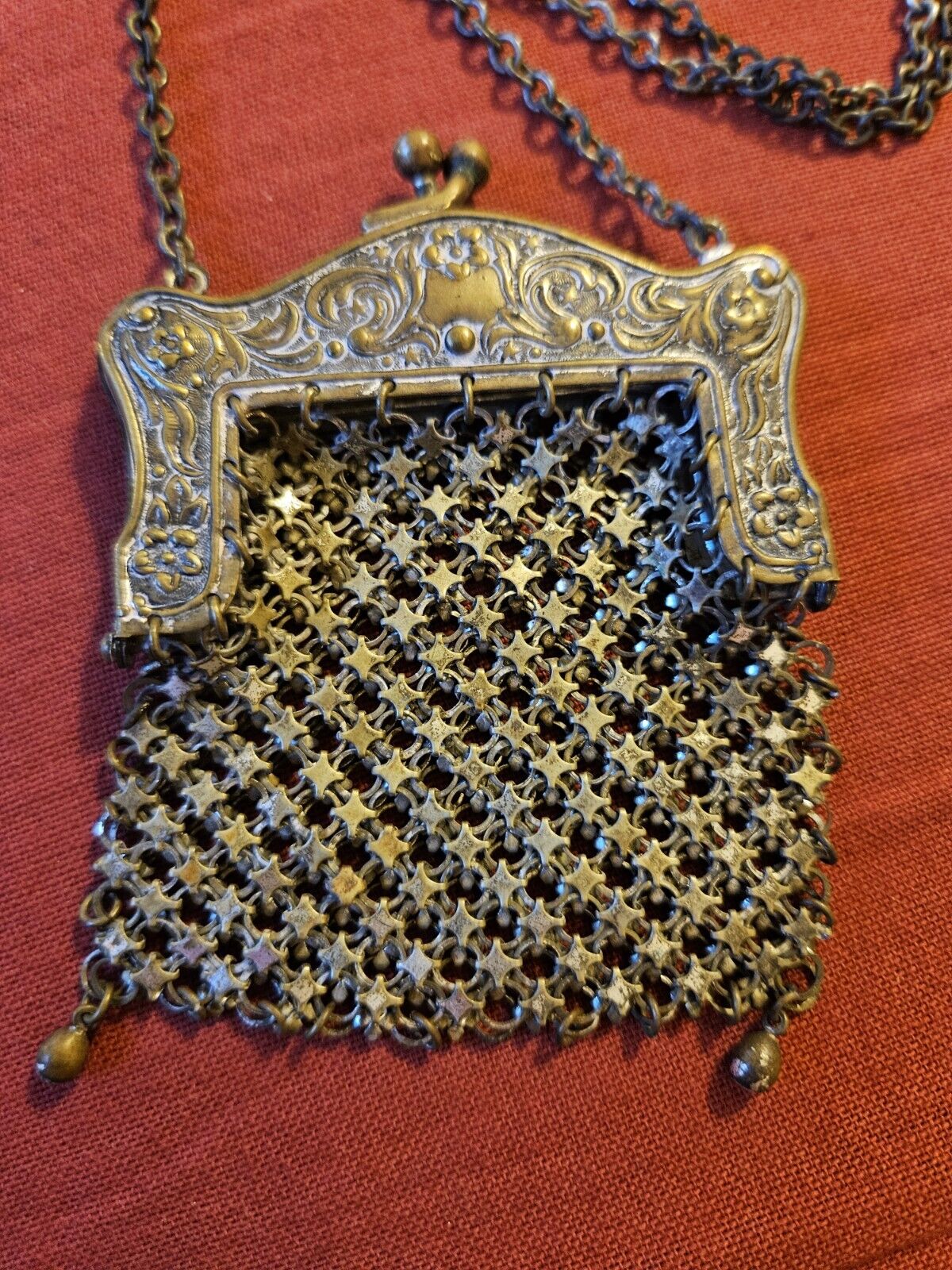Antique 1920's Chainmail Soldered Mesh Flapper Ti… - image 3