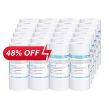 24 Pack 10"x4.5" 5 Micron Sediment Water Filter Big Blue Whole House Cartridges