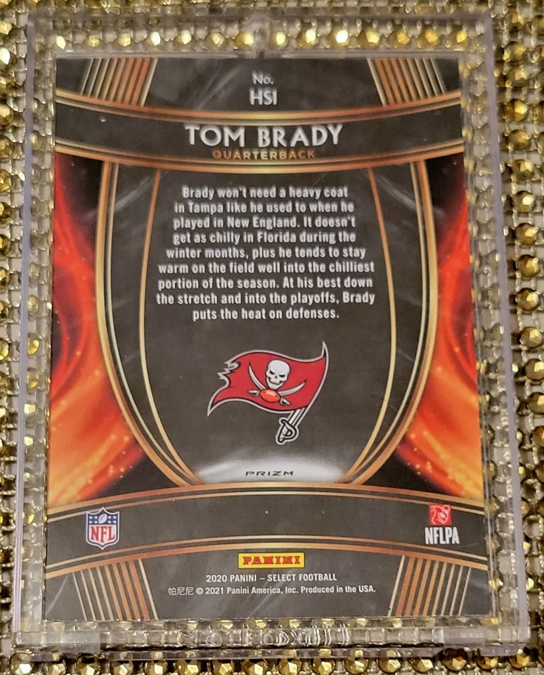 2020 Panini Select Tom Brady HOT🔥STARS⭐SILVER PRIZM #HS1 Tampa Bay Buccaneers - Image 2 of 4