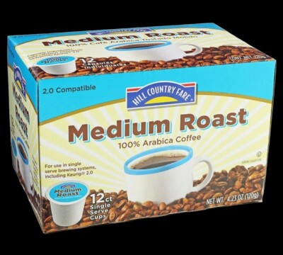 Hill Country Fare Medium Roast K-cups 12ct Box 100% Arabica
