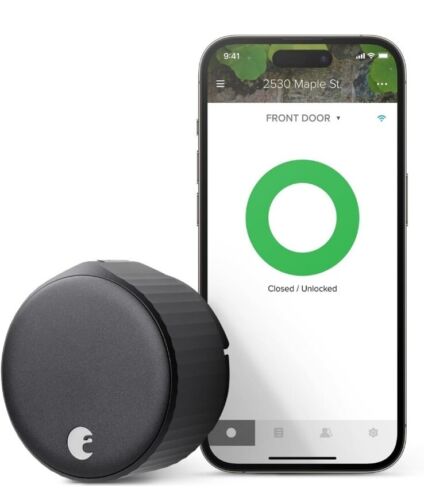 August Home Wi-Fi Smart Lock (4th Generation) – Matte Black
