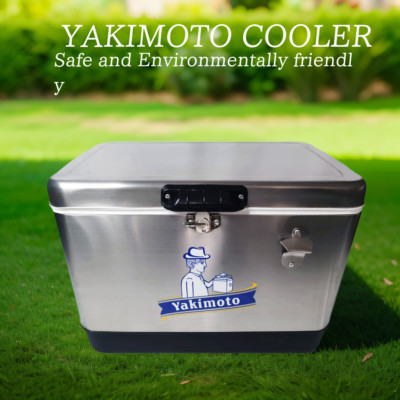 Yakimoto 54Qt Retro Metal Ice Bucket,Insulation Cooler