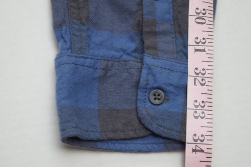 Vintage Plaid Flannel Shirt Size M/L00s Charcoal Blue Buffalo Plaid Cotton Rayon - Picture 9 of 10