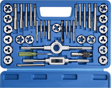 40Pcs Metric Tap and Die Set, Metric Standard Rethreading Tool Kit, Coarse and F