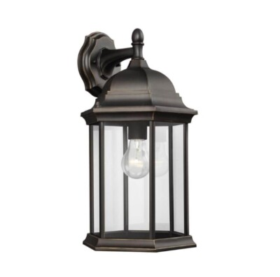 GENERATION LIGHTING 1 Light Outdoor Wall Lantern Antique Bronze 18.75 in Height