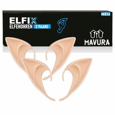 ELFIX Elf Ears Halloween Latex Fairy Ears Cosplay Ears Soft Fake Ears 2 Pairs