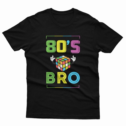 80s Bro Vintage Retro Nostalgia Party Costume Mens Unisex T Shirt #P1#Or#A - Picture 2 of 6