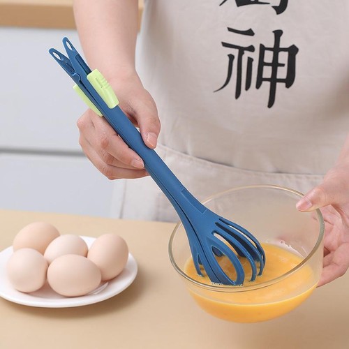 Food Clip Mixer Manual Stirrer Multifunctional Egg Beater Whisk Milk Pasta Tongs - Picture 3 of 21
