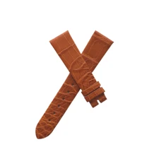 20mm Tan Croc Skin leather Watch Strap for Rolex / Patek Philippe / Cartier