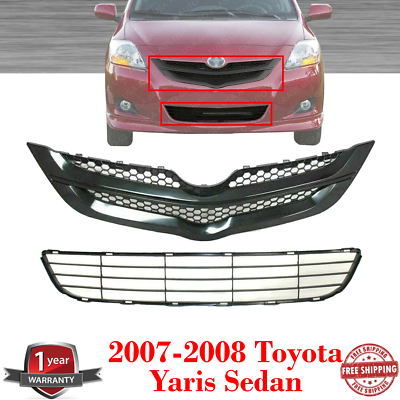 Car Front Left & Right Lower Fog Light Cover Trim Without Hole Black Plastic Fit for Toyota Yaris Hatchback 2007 2008 - 34