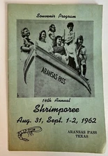 Arkansas Pass TX Shrimporee 1962 Shrimp Festival Program First State Bank Ad