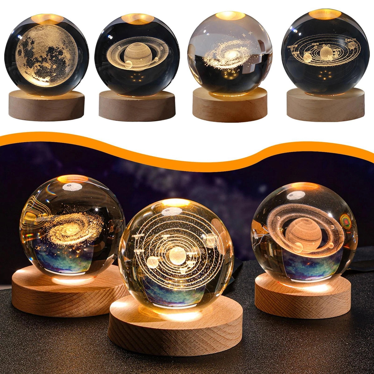Crystal globe on sale table lamp