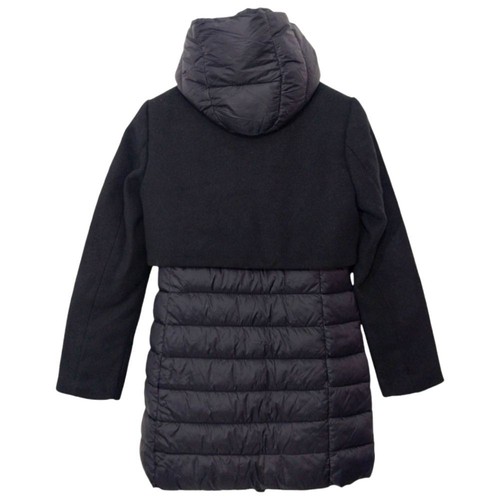 Kur . Kuma Removable Hoodie Goose Down Puffer Long Full Zip Coat Jacket - Picture 3 of 5