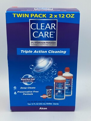 Alcon Clear Care Triple Action Cleaning Twin Pack 2 x 12 Oz  