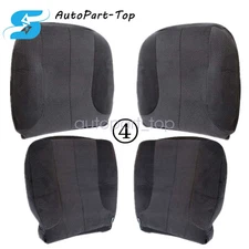 Driver & Passenger Cloth Seat Cover Dark Gray For 2003 2004 Dodge Ram 1500 2500