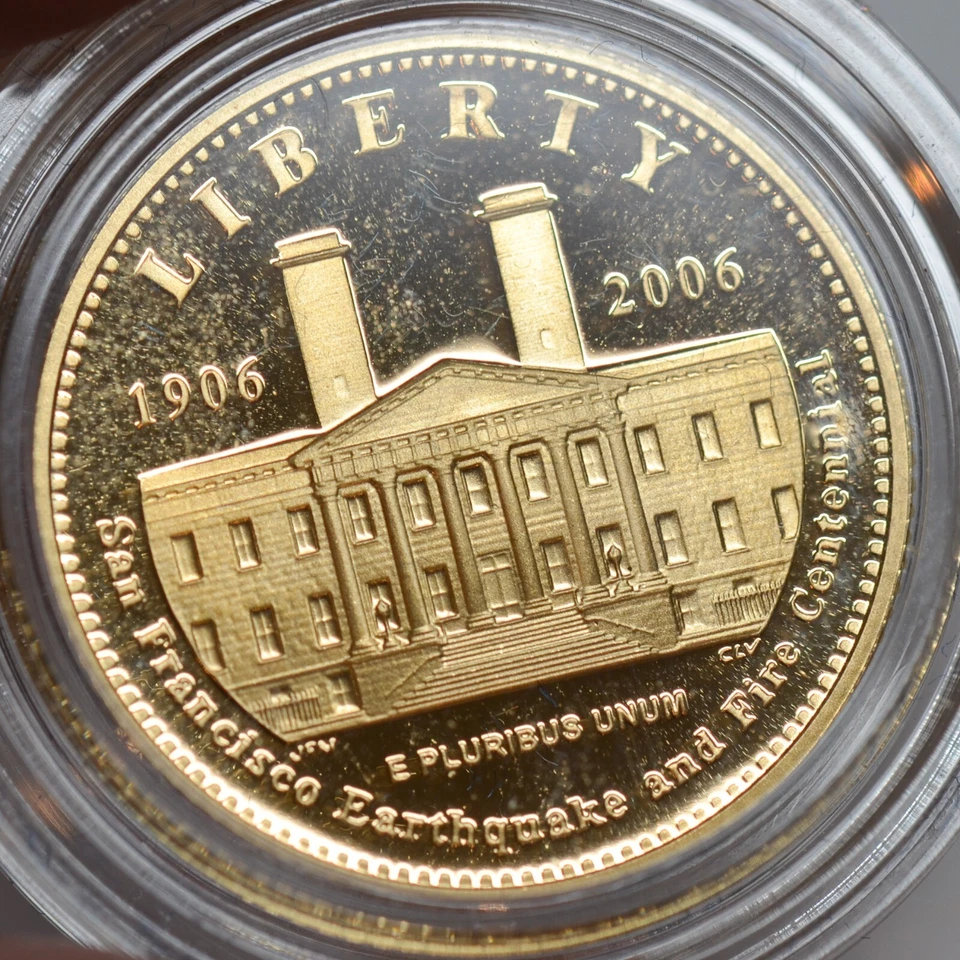 2006 S, $5 Gold San Francisco Old Mint Commemorative, Orig. Box and Papers C8138 - Image 3 of 4