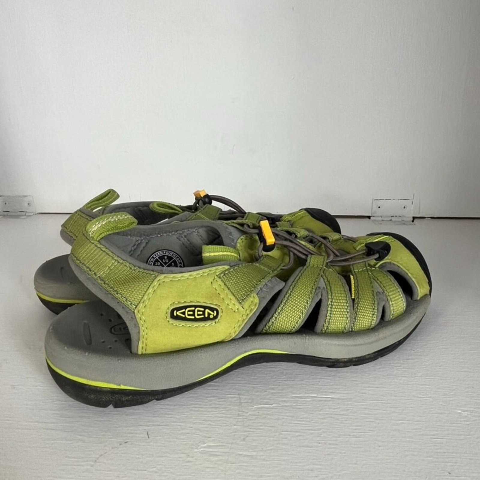 Sandali acqua Keen Newport H2 uomo taglia 6 verdi impermeabili elastici pizzo casual