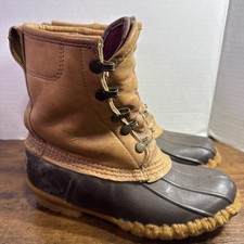 Vintage LL Bean Maine Hunting Shoes Mens 6 LM MADE IN USA Duck Boots 7.5 Women