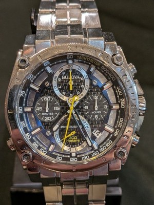 BULOVA PRECISIONIST CHRONOGRAPH, MANS WATCH, Fit 8.5+ Inch Wrist