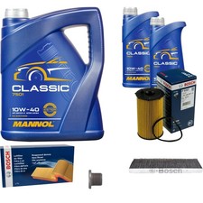 BOSCH Inspektionspaket 7 L MANNOL Classic 10W-40 für Peugeot 607 9D 9U 2.7 HDi