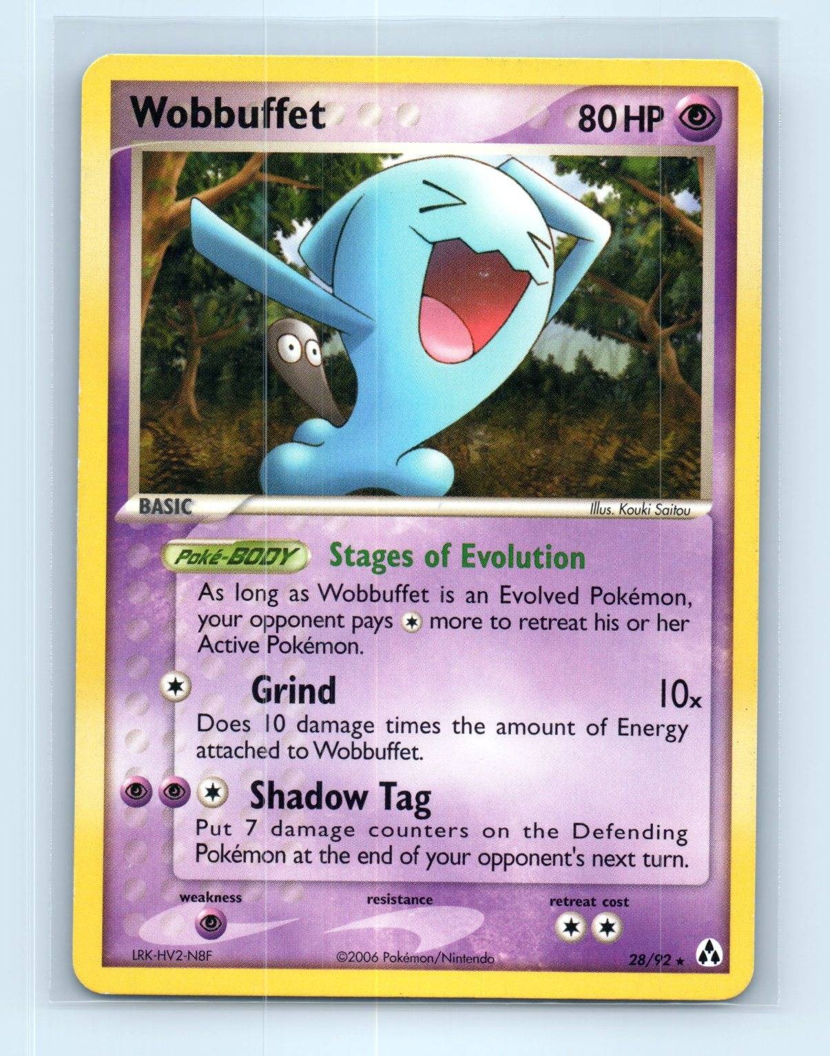 Pokemon tcg Legend Maker Wobbuffet Moderately played