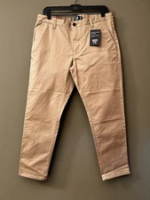 Under 510 U-510 Premium Cotton Chino Pants Mens 32 x 26 Khaki Stretch NWT