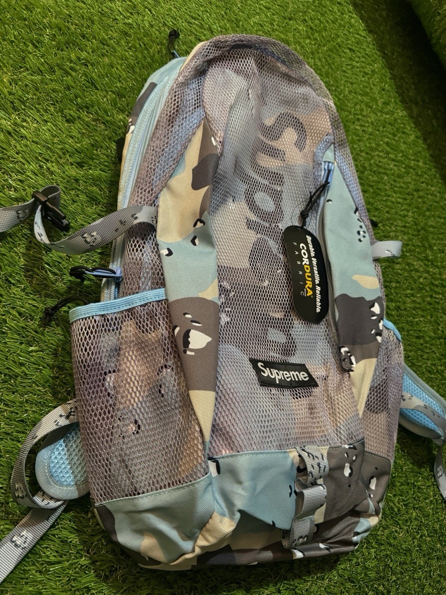 Supreme Backpack SS20 Blue Chocolate Chip Camo | eBay