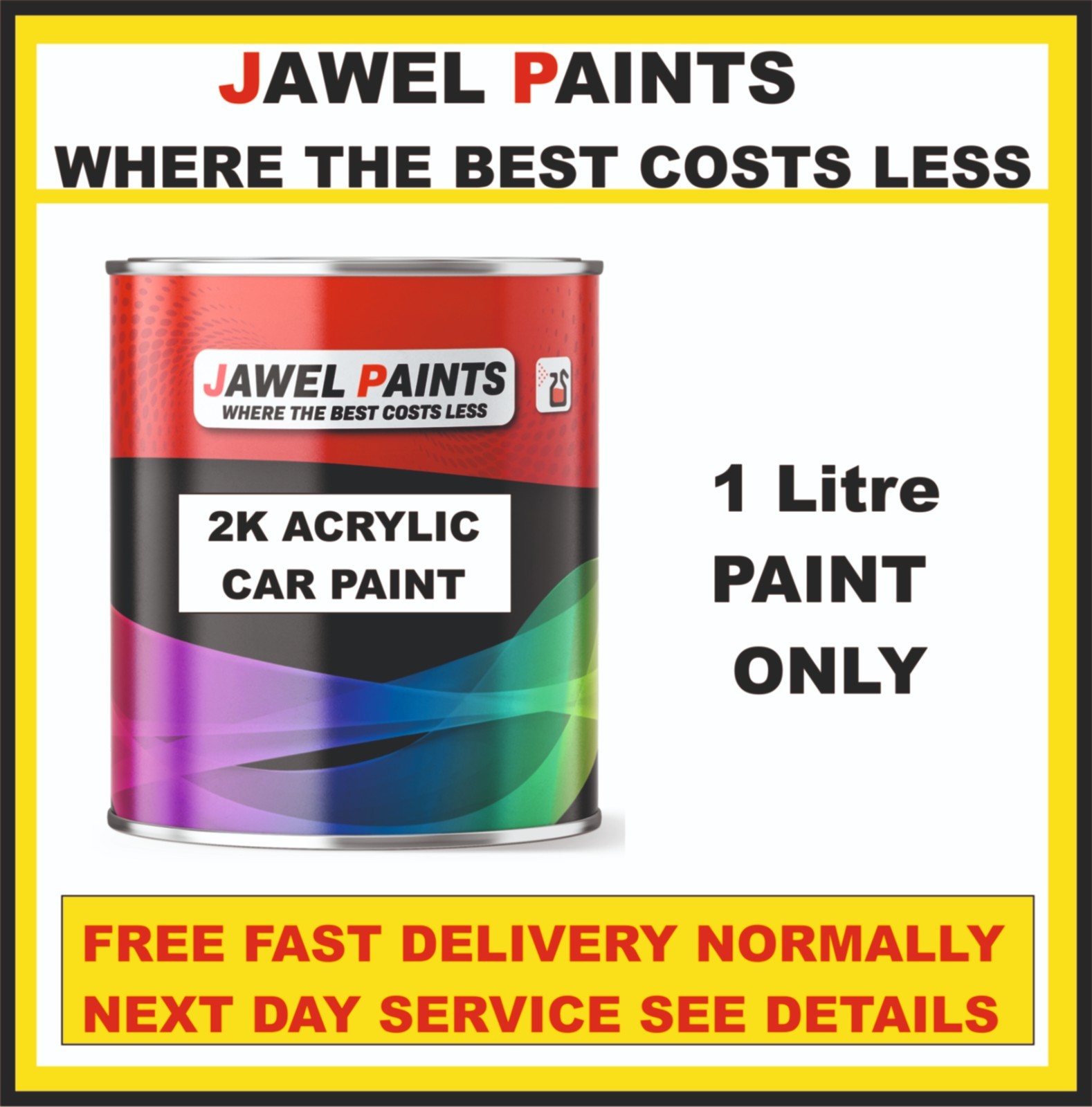 2K Acrylic Car Paint SUZUKI 26U WHITE HIGH GLOSS Litre Paint only