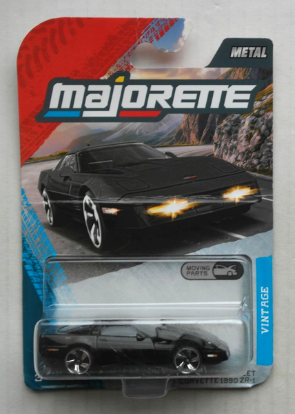Majorette Vintage Premium Cars 1990 Chevy Chevrolet Corvette ZR-1 Schwarz Ovp 90-image