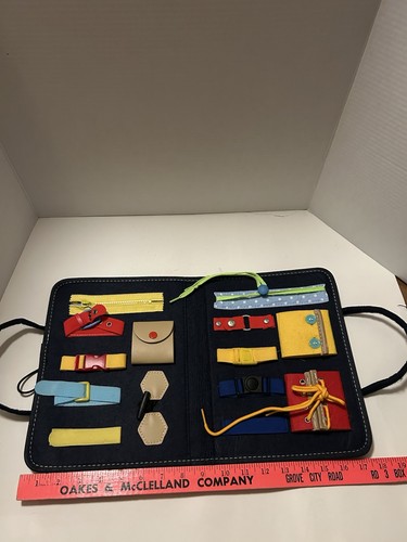 Montessori or sensory board; Fine Motor And Life Skills; Zip Button And Lace