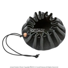 Medieval Renaissance Fair Leather Drannustring Coin Bag Pouch Pirate Costume