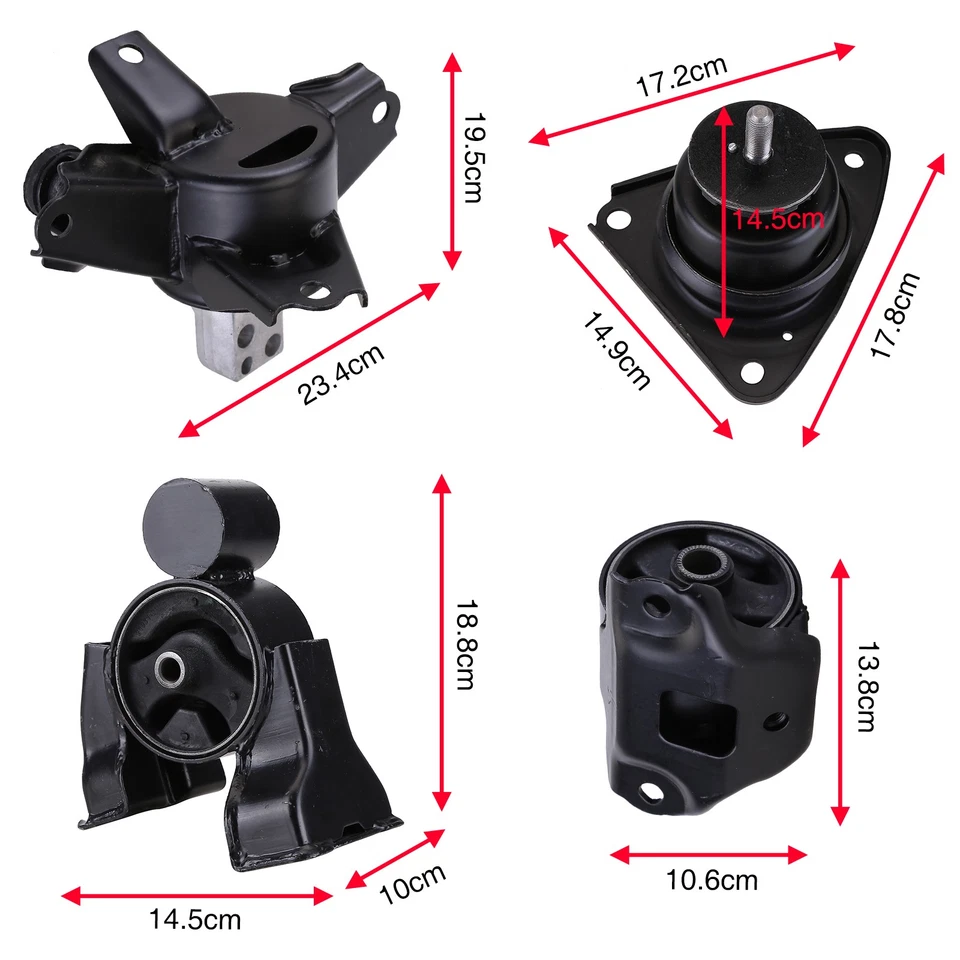 Motor automático de 4 piezas y montaje de transmisión para Kia Forte Koup Forte-5 2.0 2.4 2010-13 Foto 4 de 4