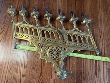 VINTAGE 7 CANDLE BRASS CHURCH ALTAR CANDELABRAS