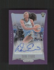 2024 Prizm WNBA #TB-DE Dana Evans Throwback Signatures Purple /49 AUTO