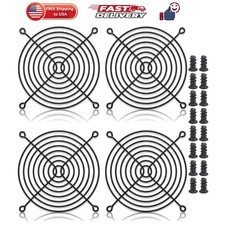 4pcs 120mm Fan Grill Guard Black with Screws