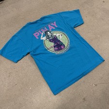 Vtg 90s Filipino Strength Shirt L Bodybuilding Tee Teal Blue Vintage