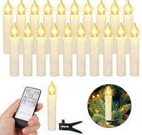 10/20/30/40Er Kabellose Kerzen LED Weihnachtskerzen Mit Fernbedienung Timer