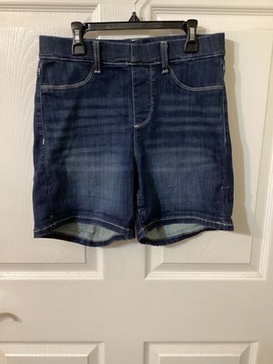 Judy Blue Dark Wash Pull On Shorts Stretchy Size Medium A Few Small Snags