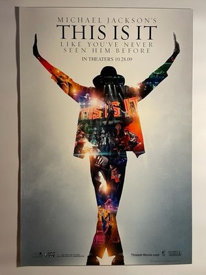THIS IS IT ORIGINAL MOVIE THEATER POSTER 27'' x 40'' DOUBLE SIDED MICHAEL JACKSON
