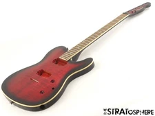 Fender FMT Tele Flame Maple Top BODY + NECK Set Neck Black Cherry Burst