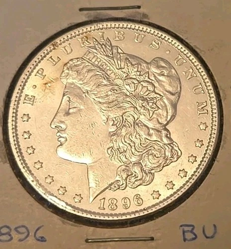 1896 P MS  BU Morgan Dollar Mint State Uncirculated 90% Silver US$1 Coin