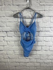 Victoria  s Secret NWT Ruched Shine Cut Out One Piece Swimsuit Size Medium