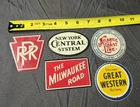 5 Piece Lot Vintage Post Cereal Collectible Railroad Tin Signs