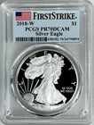US 2018 W Silver American Eagle PCGS PR70 DCAM First Strike 1 Oz Bullion Coin