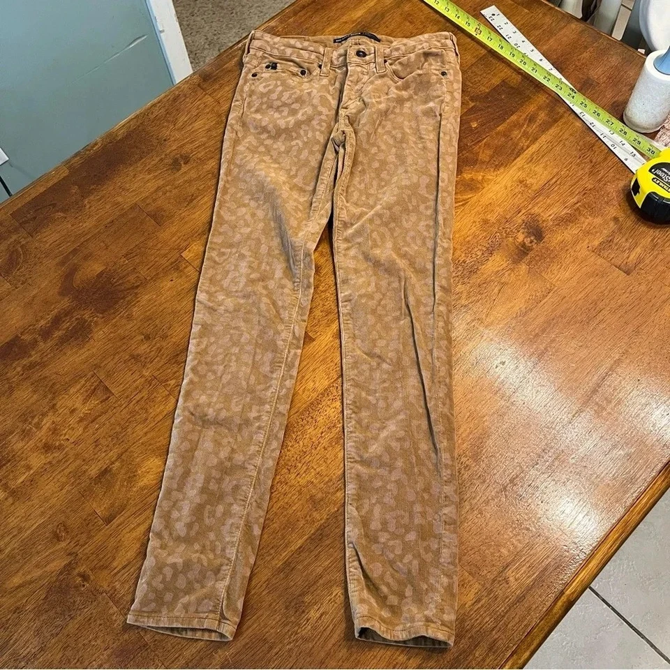 Big Star, Alex Skinny Marrón Animal, Estampado Pana Pantalones Talla 26  Foto 2 de 4